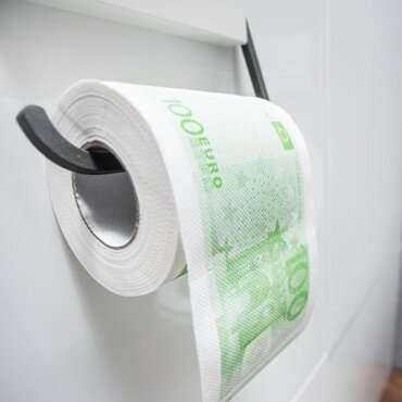 Šmaikštus tualetinis popierius 100 eurų