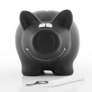 Kiaulė taupyklė ant kurios galima rašyti