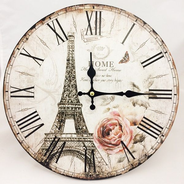 vintazinis laikrodis Eifelio bokstas Vintažinis laikrodis Eifelio bokštas