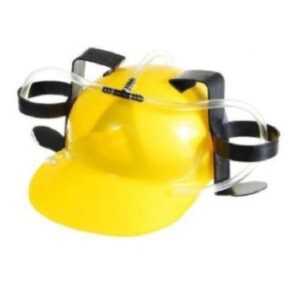 Geltonas gėrimų šalmas