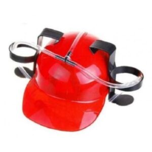 Raudonas gėrimų šalmas