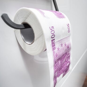 Šmaikštus tualetinis popierius 500 eurų