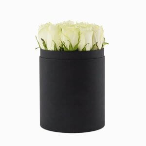 geliu dezute 11 baltu roziu 11 baltų rožių gėlės dėžutėse