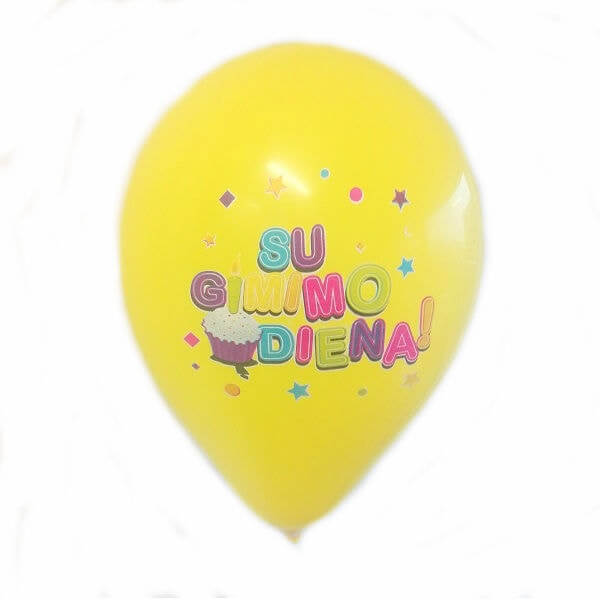 geltonas balionas su gimimo diena Geltonas balionas „Su gimimo diena“