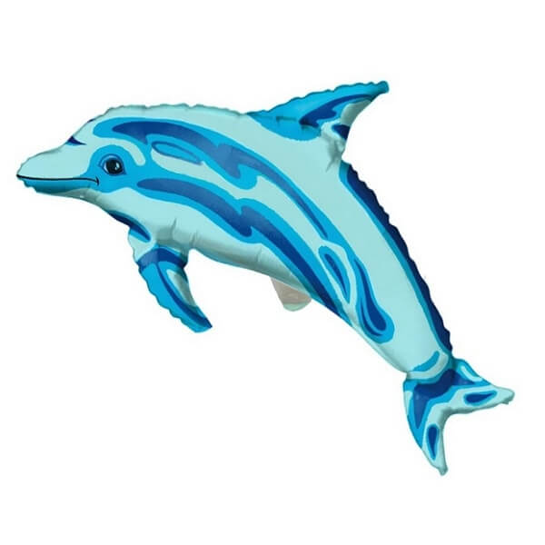 XXL folinis balionas „Mėlynas delfinas“