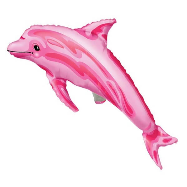 XXL folinis balionas „Rožinis delfinas“