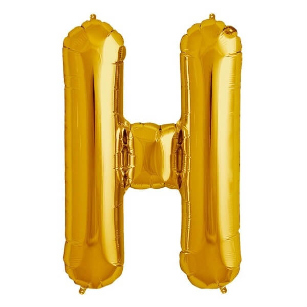 Auksinis folinis balionas „Raidė H“
