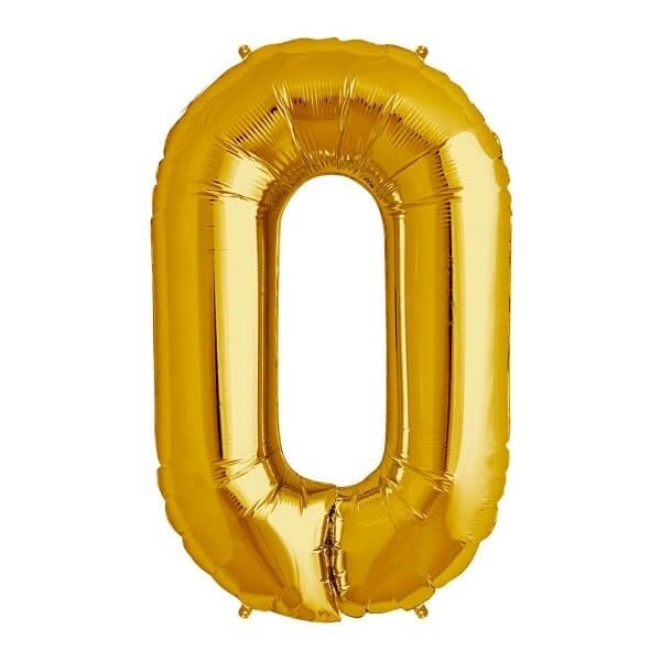 XXL folinis balionas „Auksinė raidė O“