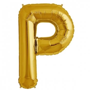 XXL folinis balionas „Auksinė raidė P“