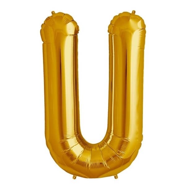 XXL folinis balionas „Auksinė raidė U“