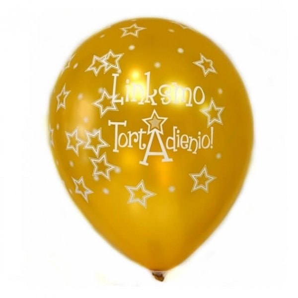 Auksinis balionas „Linksmo tortadienio!“