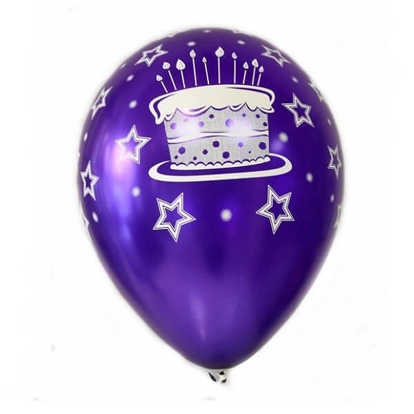 „Linksmo tortadienio!“ violetinis balionas