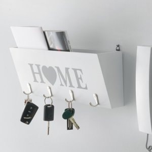 Sieninė lentyna su kabliukais