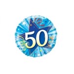Apvalus folinis žydras balionas 50
