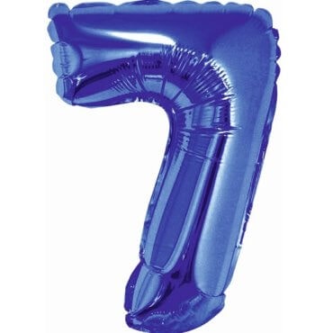Mėlynas folinis balionas skaičius 7