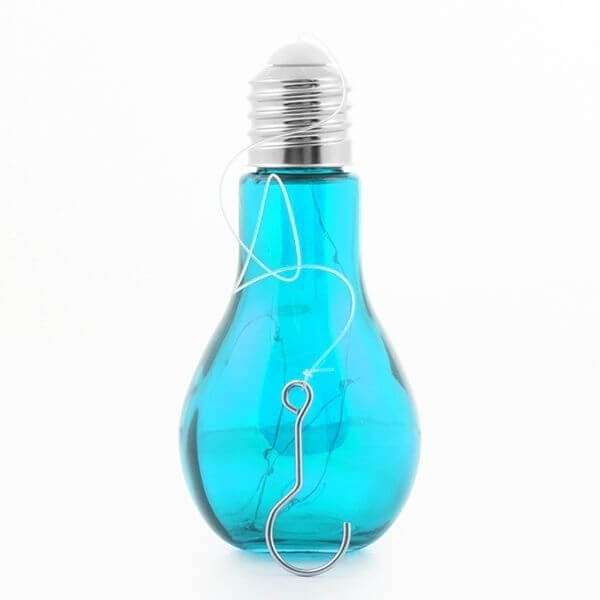 Retro lemputės formos lempa mėlyna