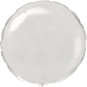 Baltas folinis apvalios formos balionas