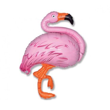 Rožinės spalvos folinis balionas flamingas mergaitėms