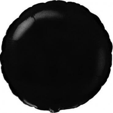 Folinis juodos spalvos apvalusis balionas