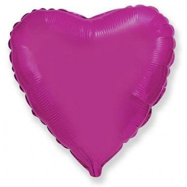 Folinis rožinis širdies formos balionas