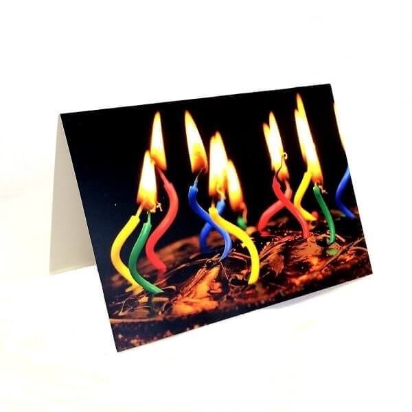 Sveikinimų atvirukas gimtadienio žvakutės