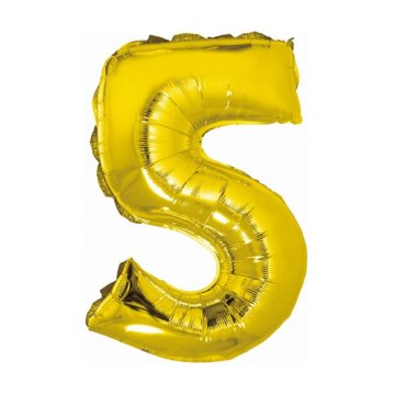 Auksinis folinis balionas „5“
