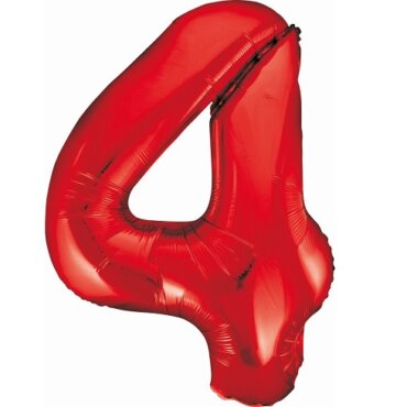 Raudonas folinis balionas Skaičius 4