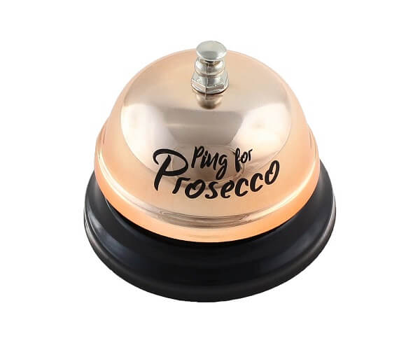Originali dovana skambutis Viešbučio kambutis „Ring for Prosecco“