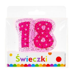 18 gimtadienio žvakutė ant torto