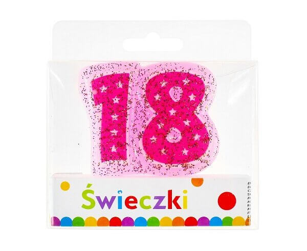 18 gimtadienio žvakutė ant torto