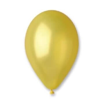 Geltonas perlamutrinis helio balionas