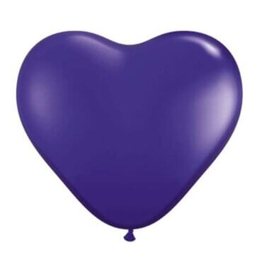Violetinis guminis širdelės formos balionas
