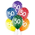 Spalvoti guminiai balionai skaičius 50