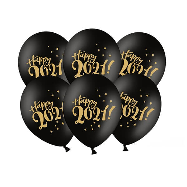 guminiai balionai naujiems metams Guminis balionas „Happy 2021“