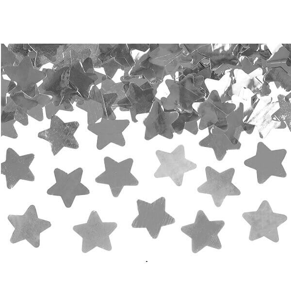 Konfeti patranka „Sidabrinės žvaigždės“