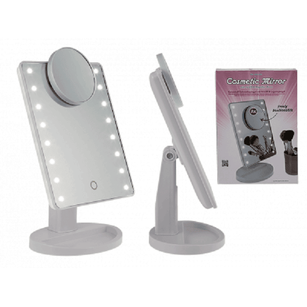 Pastatomas LED veidrodis