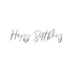 Sidabrinė girlianda „Happy Birthday“
