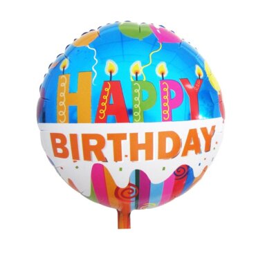 Folinis helio balionas „Su gimtadieniu“