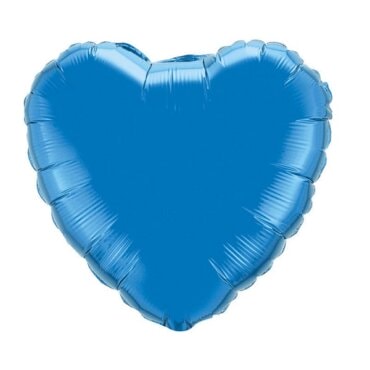 Folinis nepripūstas balionas „Žydra širdelė“