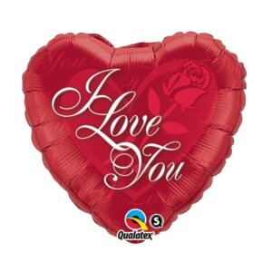 Širdelės formos folinis balionas I love you