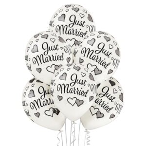 Guminis helio balionas „Just Married“