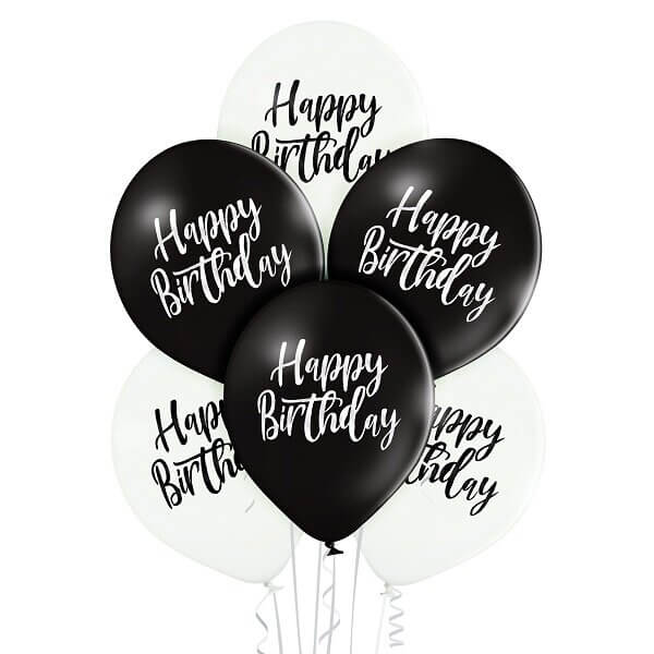 Guminis helio balionas „Happy Birthday“