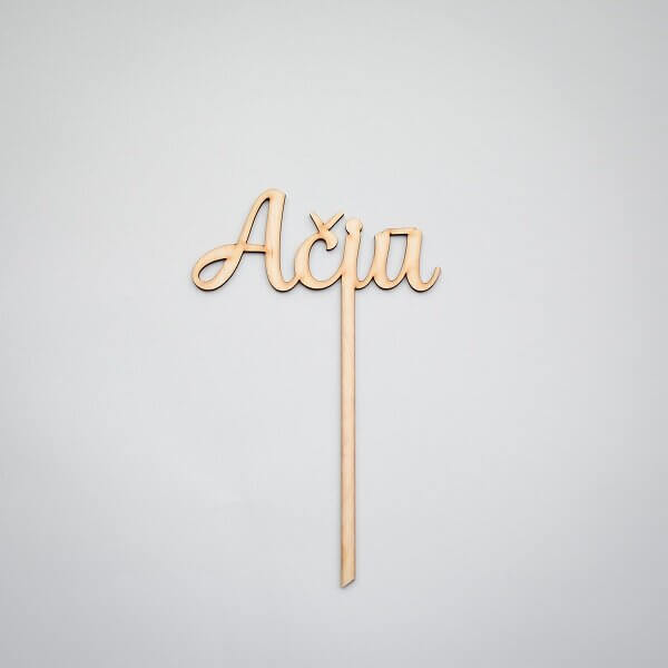 Medinis smeigtukas „Ačiū“