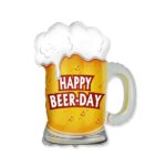 Folinis nepripūstas balionas „Happy Beer Day“