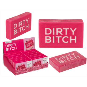 Rožinis muilas „Dirty Bitch“ dovana draugei