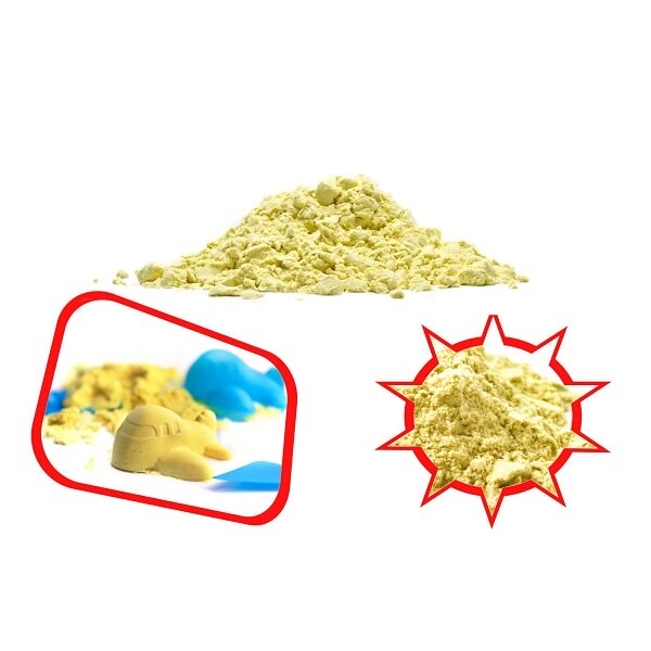 Geltonas kinetinis smėlis vaikams