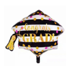 Dryžuotas folinis balionas „Congrats Grad"