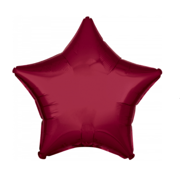 Vyšninės spalvos folinis balionas žvaigždutės formos