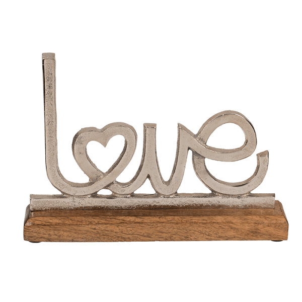 Metalinė pastatoma dekoracija „Love"