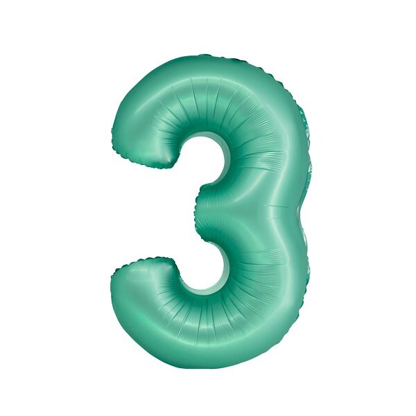 Smaragdinis folinis balionas „Skaičius 3"